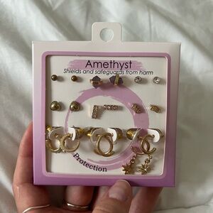 Amethyst earring set